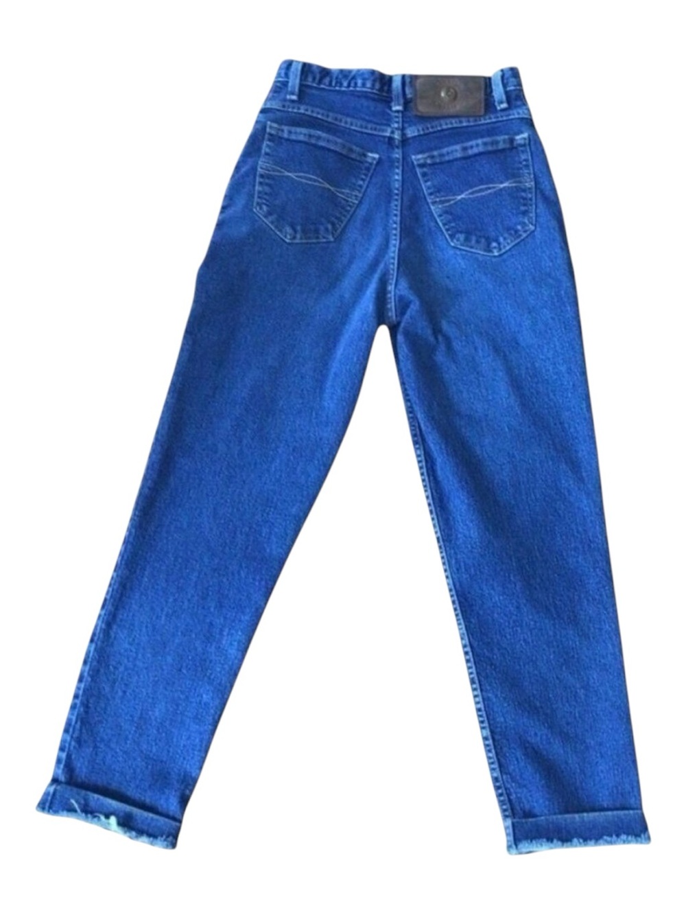 SIMON Chang jeans Vintage style high rise 8 stretchy strong cotton blue denim